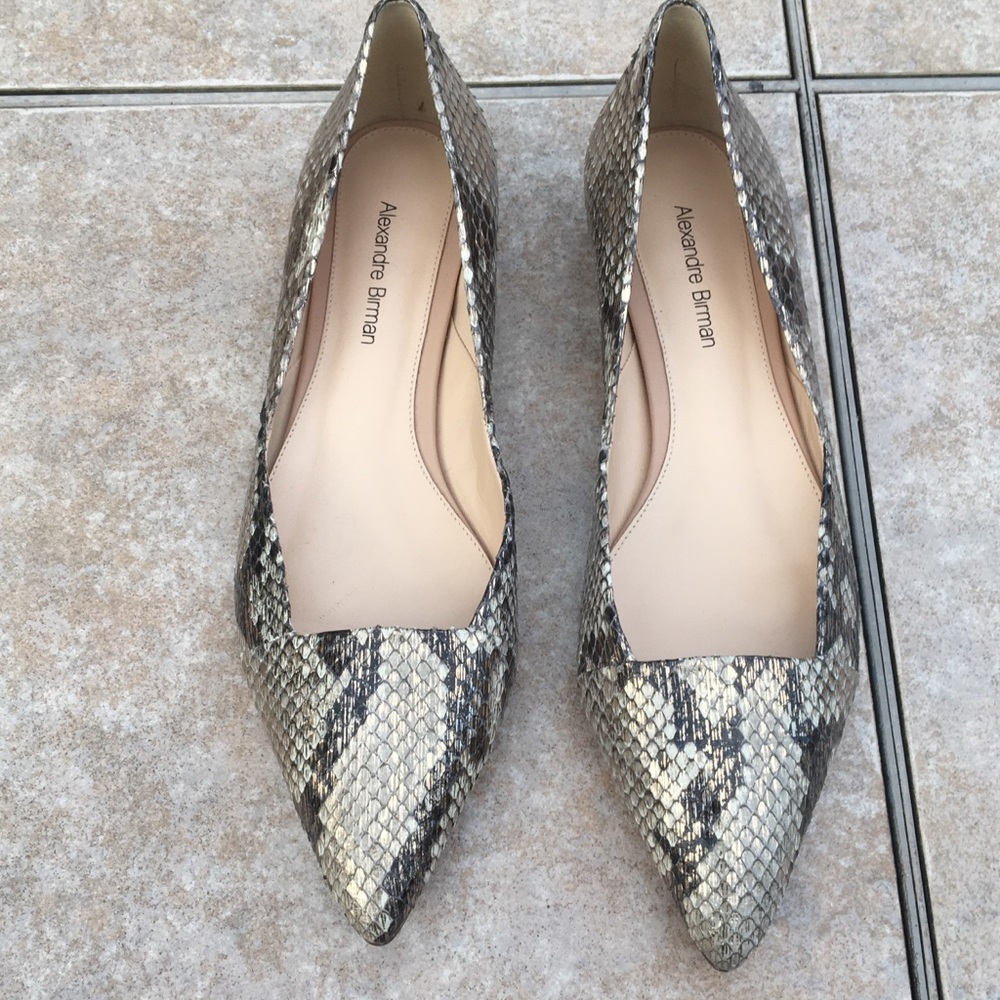 Alexander Birman Python Snake Metallic Flats - image 1